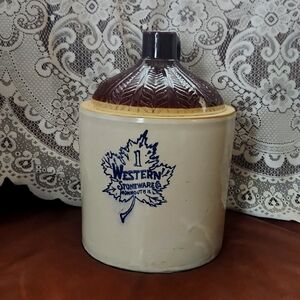 Vintage ceramic gallon jug